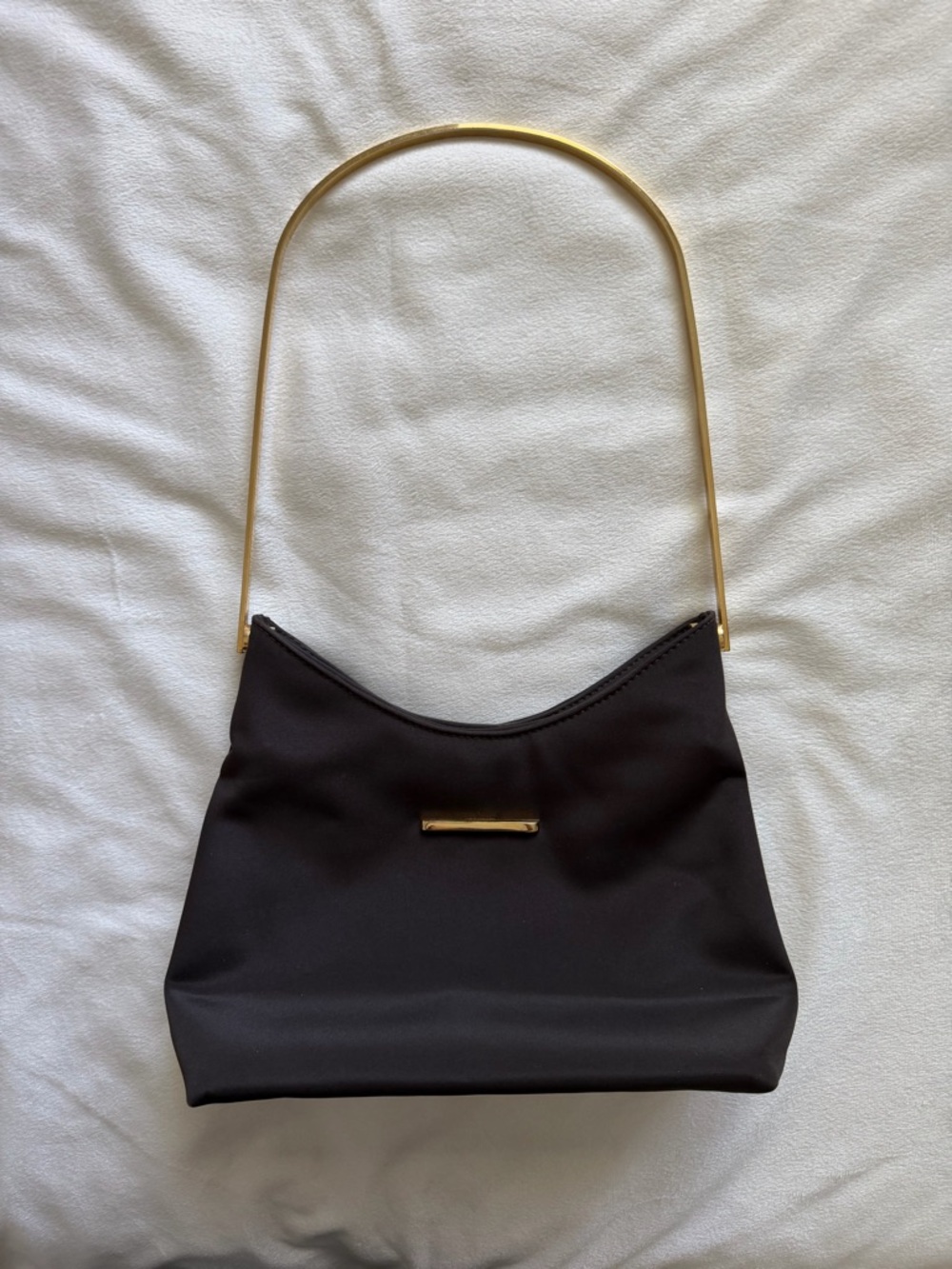 Brown Shoulder Bag with Gold Handle - Women‎ Bags
